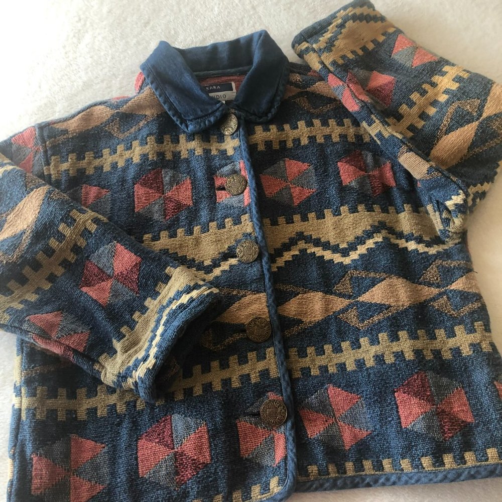 Southwestern original design, vintage jacket large size.  Great relaxed look!